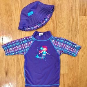 💎 UV Skinz Mermaid Swim Top w Hat size 5